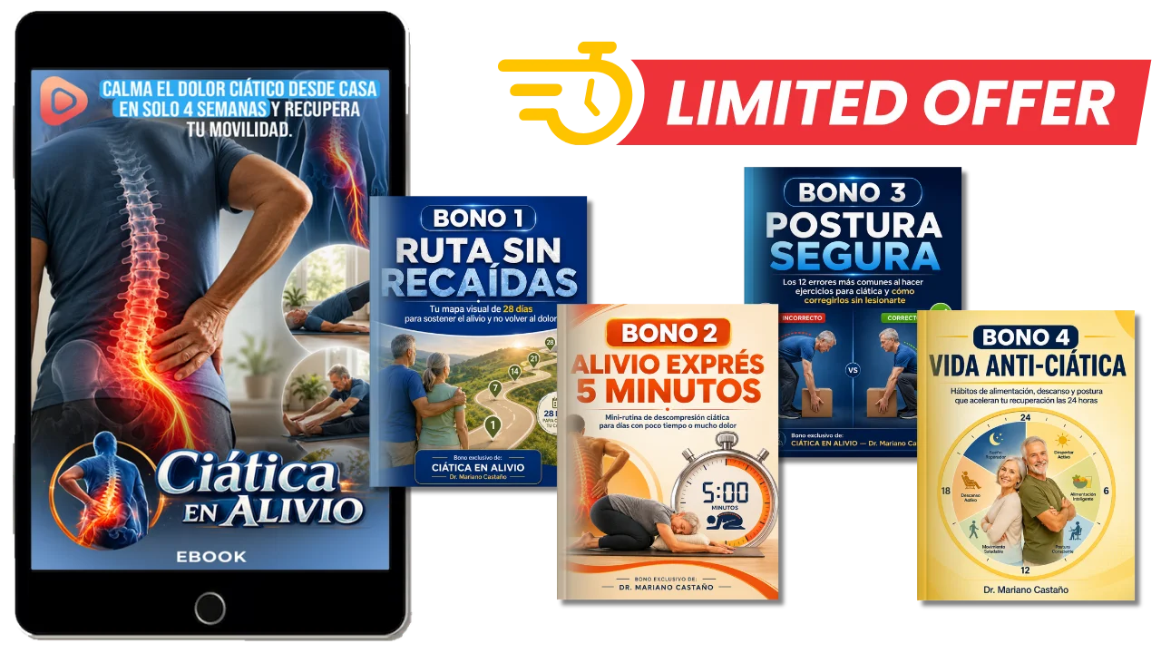 Paquete completo CIÁTICA EN ALIVIO con guía principal y 4 bonos